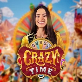 Logo of Crazy Time from Evolution at Night Luck Casino