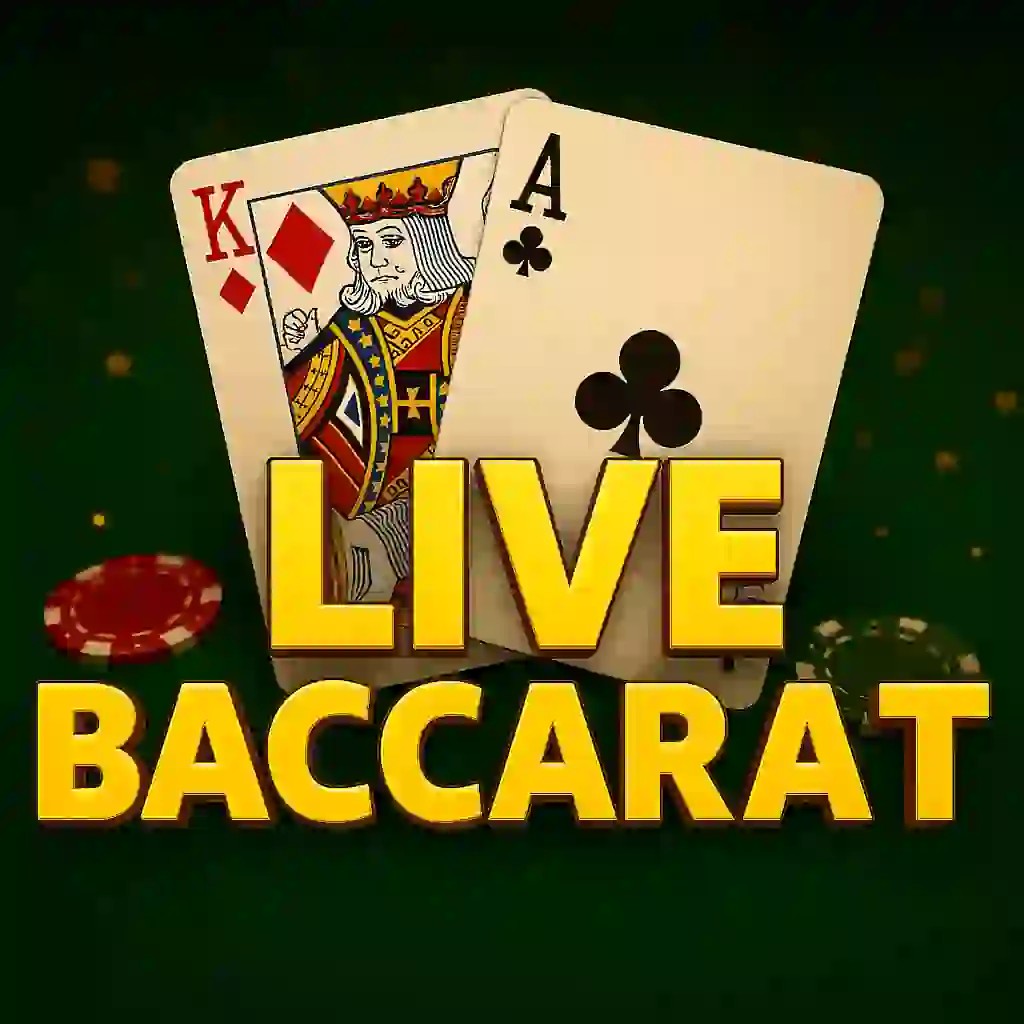 Official Live Casino logo: Live Baccarat by Evolution at Night Luck Casino