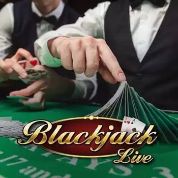 Live Blackjack slot logo by Evolution at Night Luck Casino