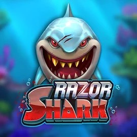 Razor Shark slot logo by Push Gaming at Night Luck CasinoRazor Shark